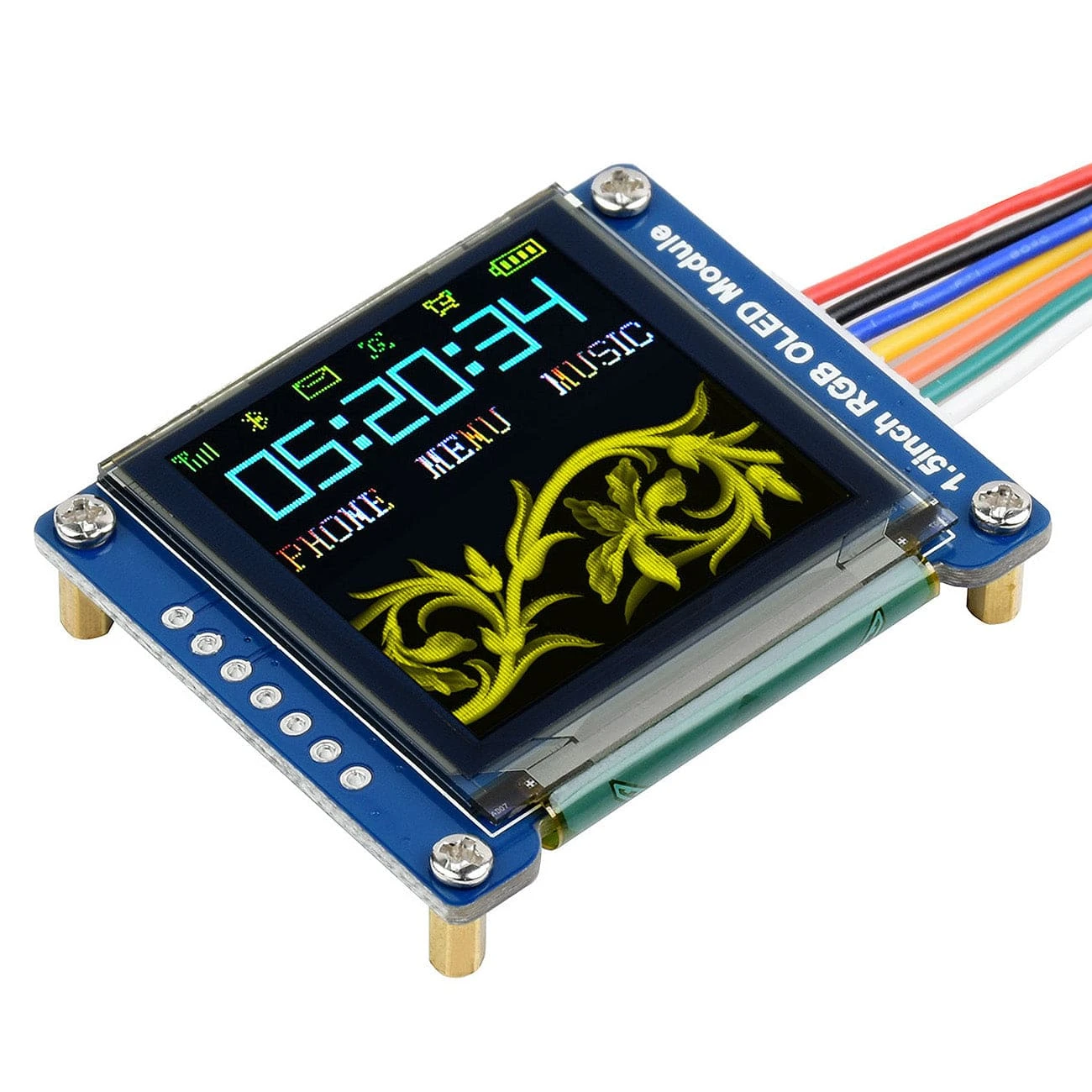 1.5" RGB OLED Display Module - 16-bit High Colour (128x128) 3 1.5" RGB OLED Display Module - 16-bit High Colour (128x128)