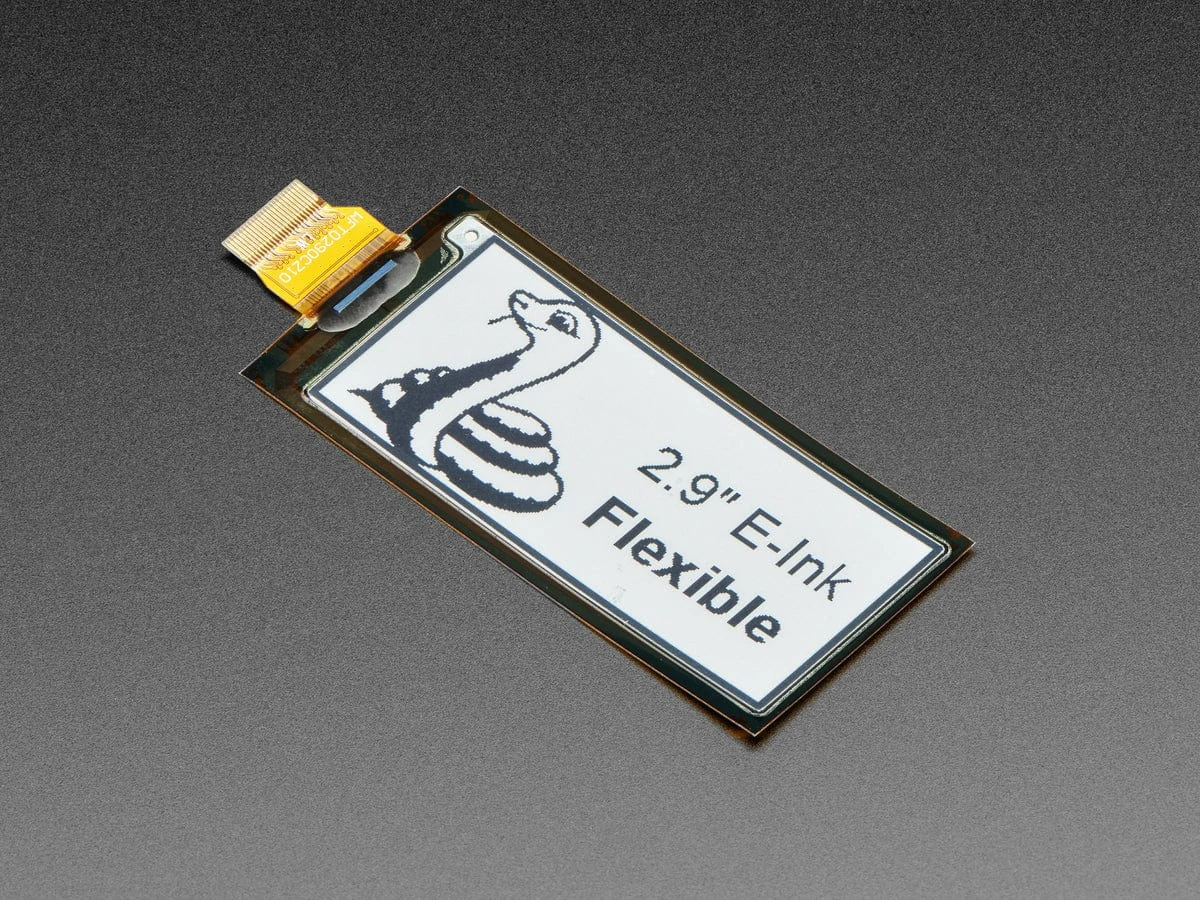 2.9" Flexible Monochrome EInk / EPaper Display (296x128 Monochrome)