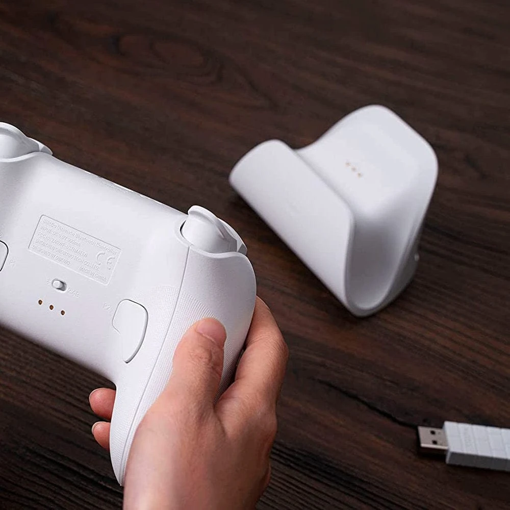 8BitDo Ultimate Bluetooth & 2.4G Controller With Charging Dock - White - Image 7