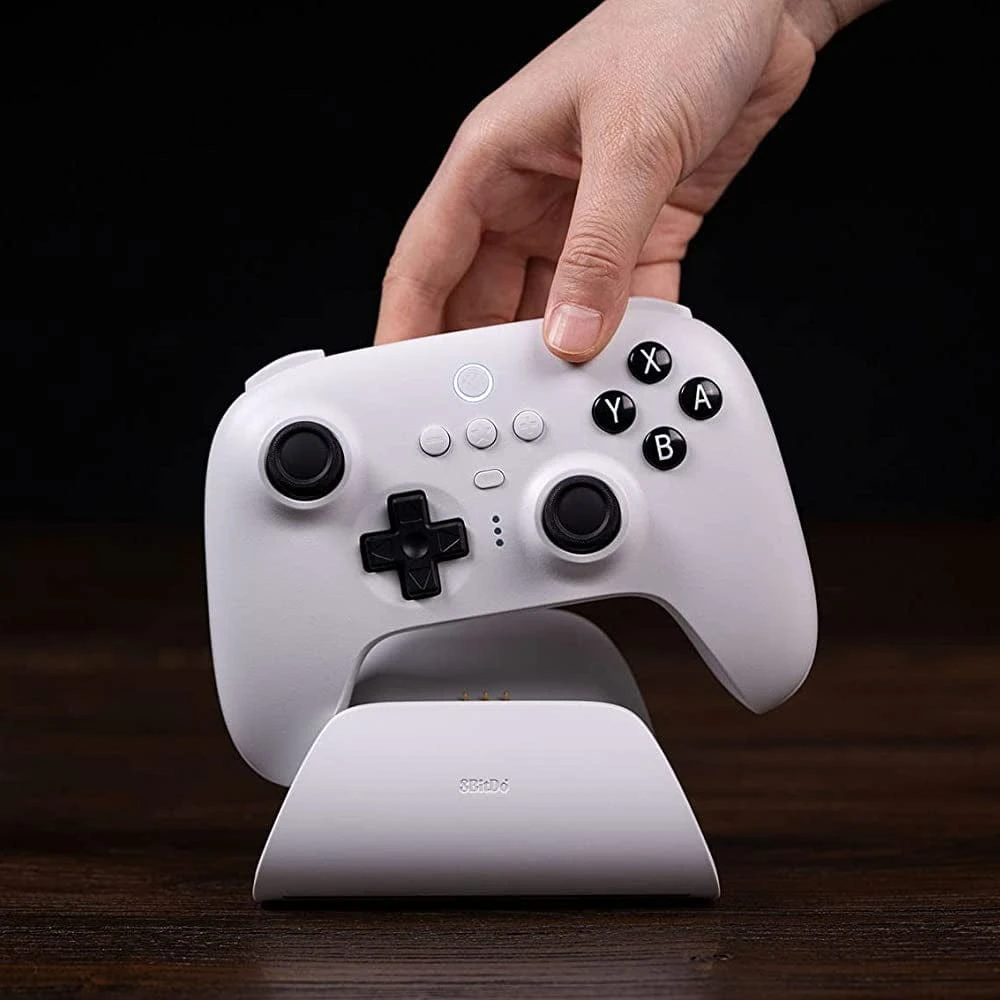 8BitDo Ultimate Bluetooth & 2.4G Controller With Charging Dock - White - Image 6