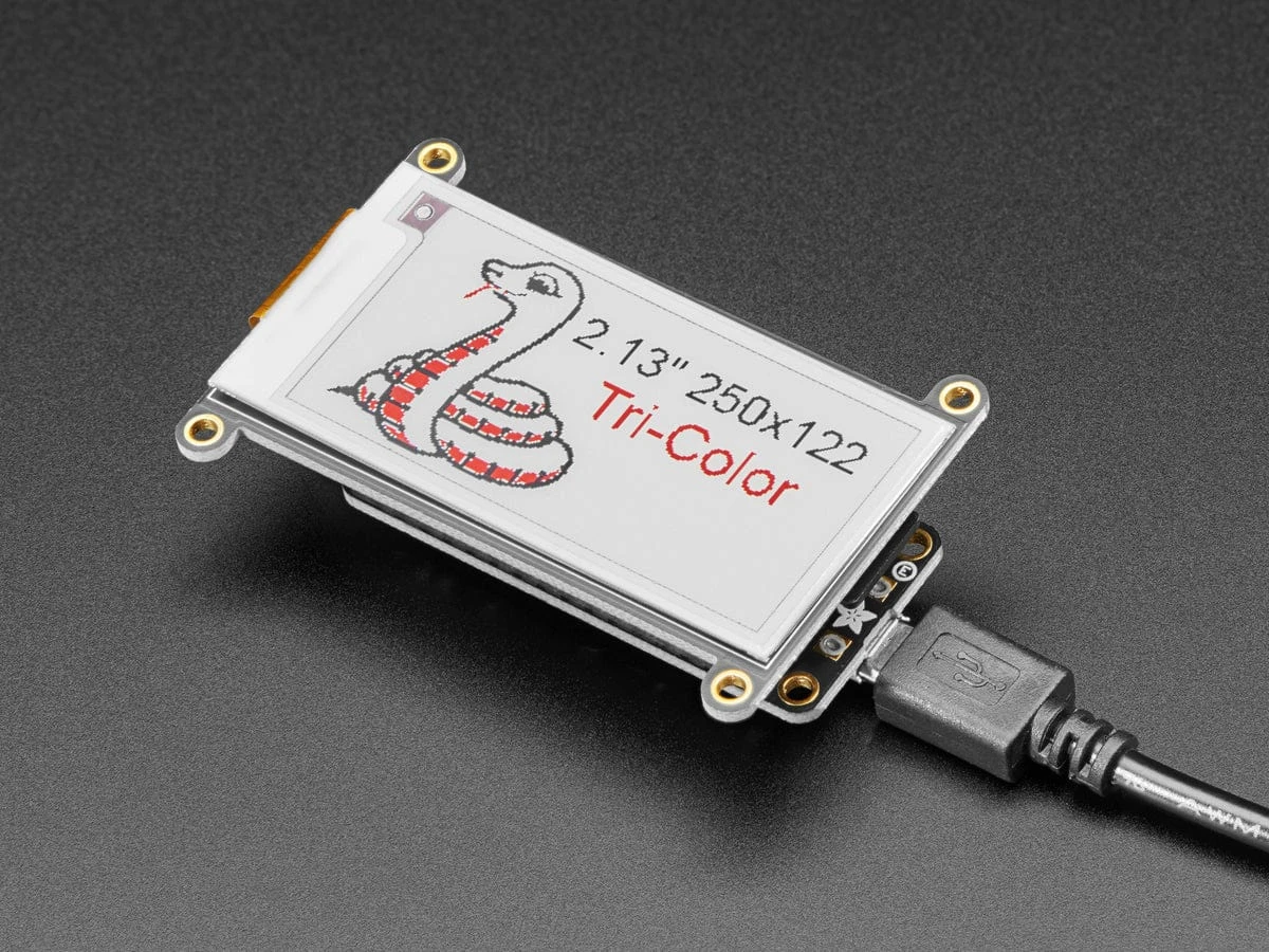 Adafruit 2.13" HD Tri-Colour EInk / EPaper Display FeatherWing (250x122 RW Panel With SSD1680)