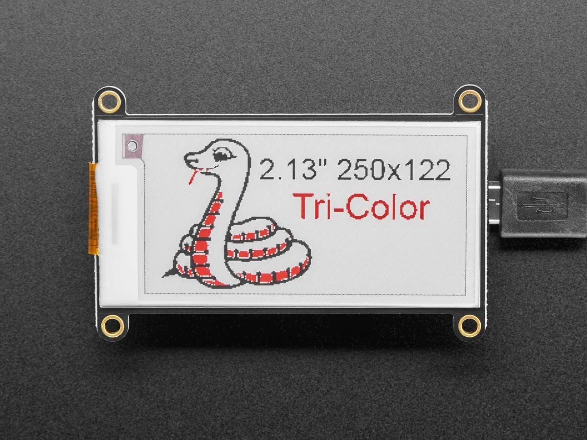 Adafruit 2.13" HD Tri-Colour EInk / EPaper Display FeatherWing (250x122 RW Panel With SSD1680) - Image 2