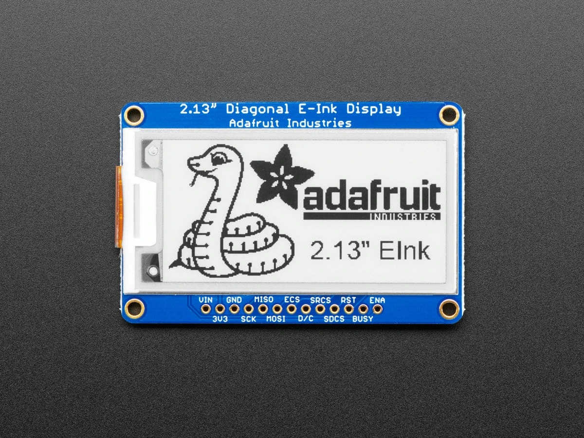 Adafruit 2.13" Monochrome EInk / EPaper Display With SRAM (250x122 Monochrome)