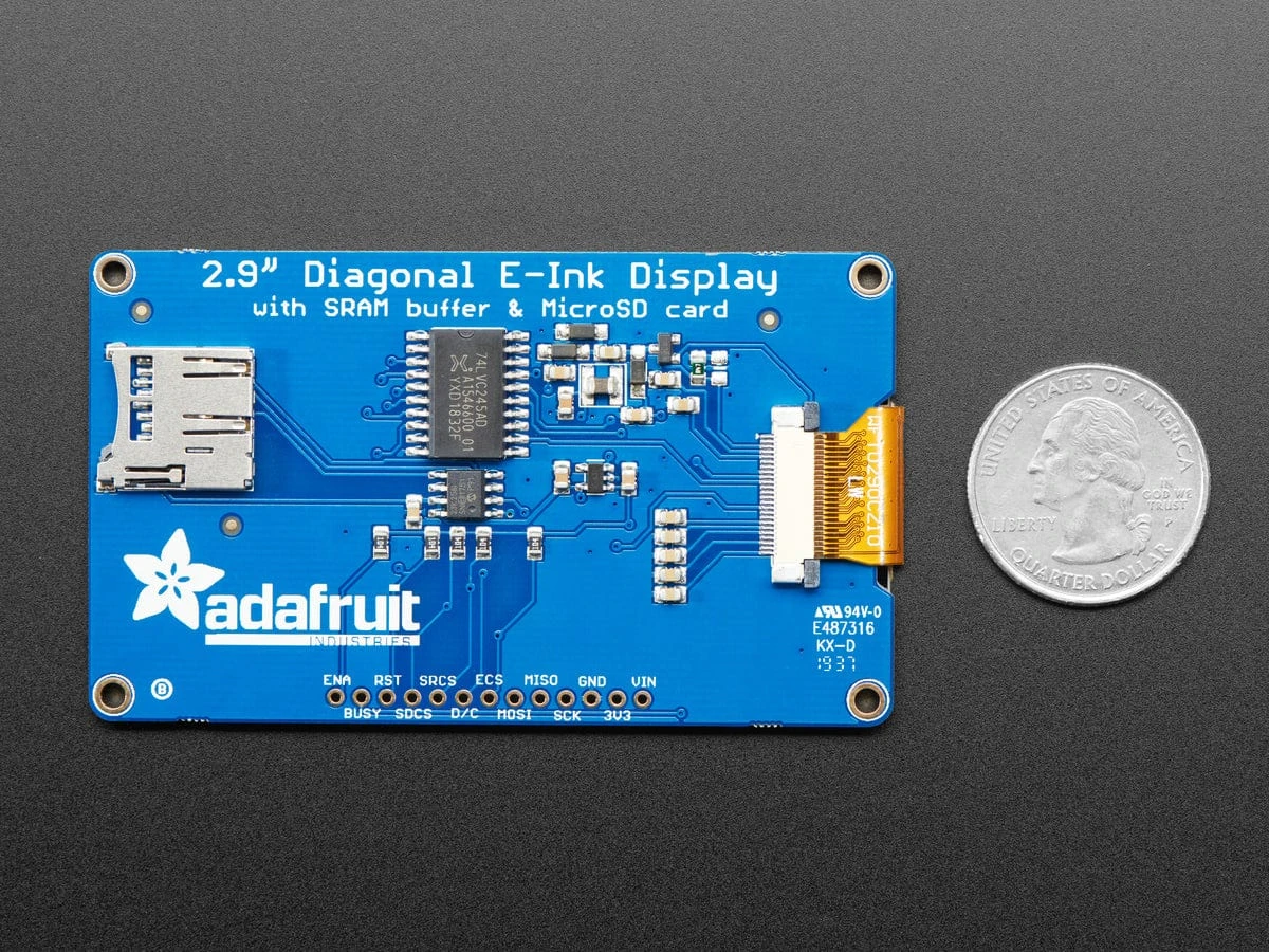 Adafruit 2.9" Red/Black/White EInk Display Breakout (THINK INK) - Image 4