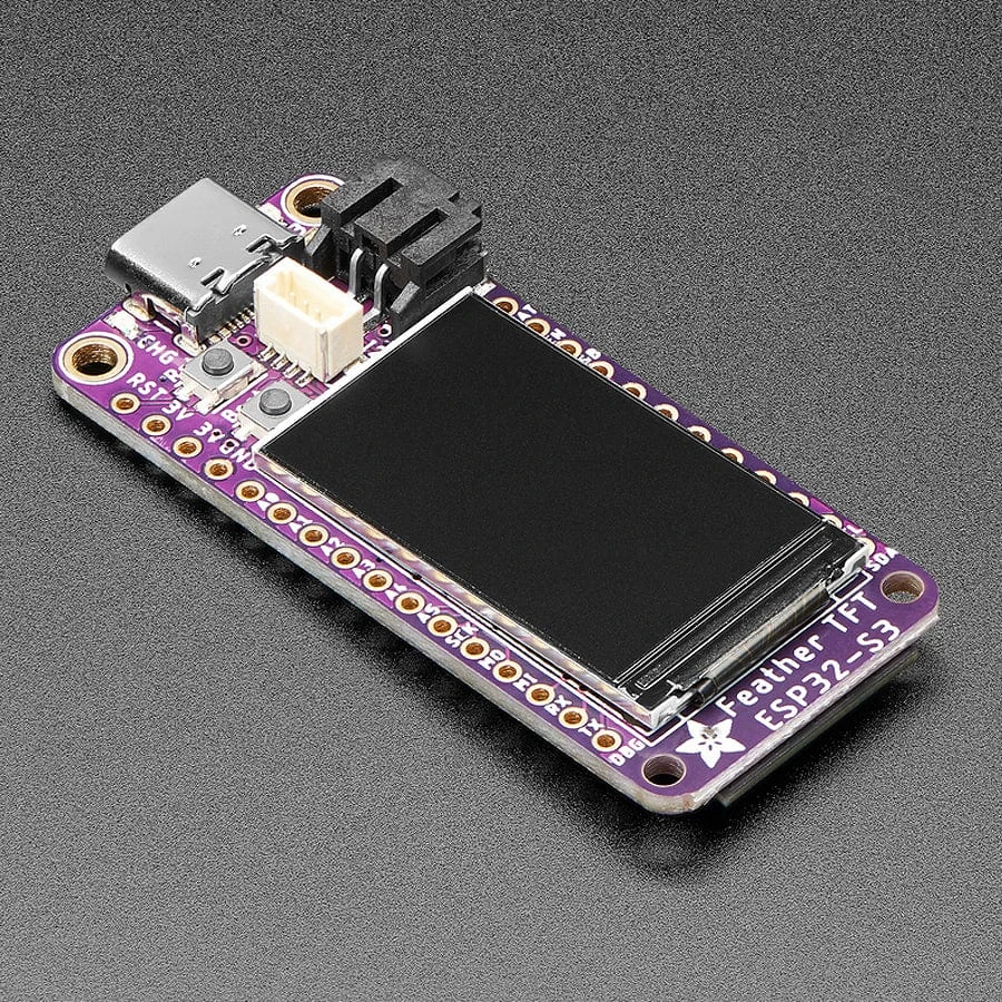 Adafruit ESP32-S3 TFT Feather - 4MB Flash, 2MB PSRAM, STEMMA QT 3 Adafruit ESP32-S3 TFT Feather - 4MB Flash, 2MB PSRAM, STEMMA QT