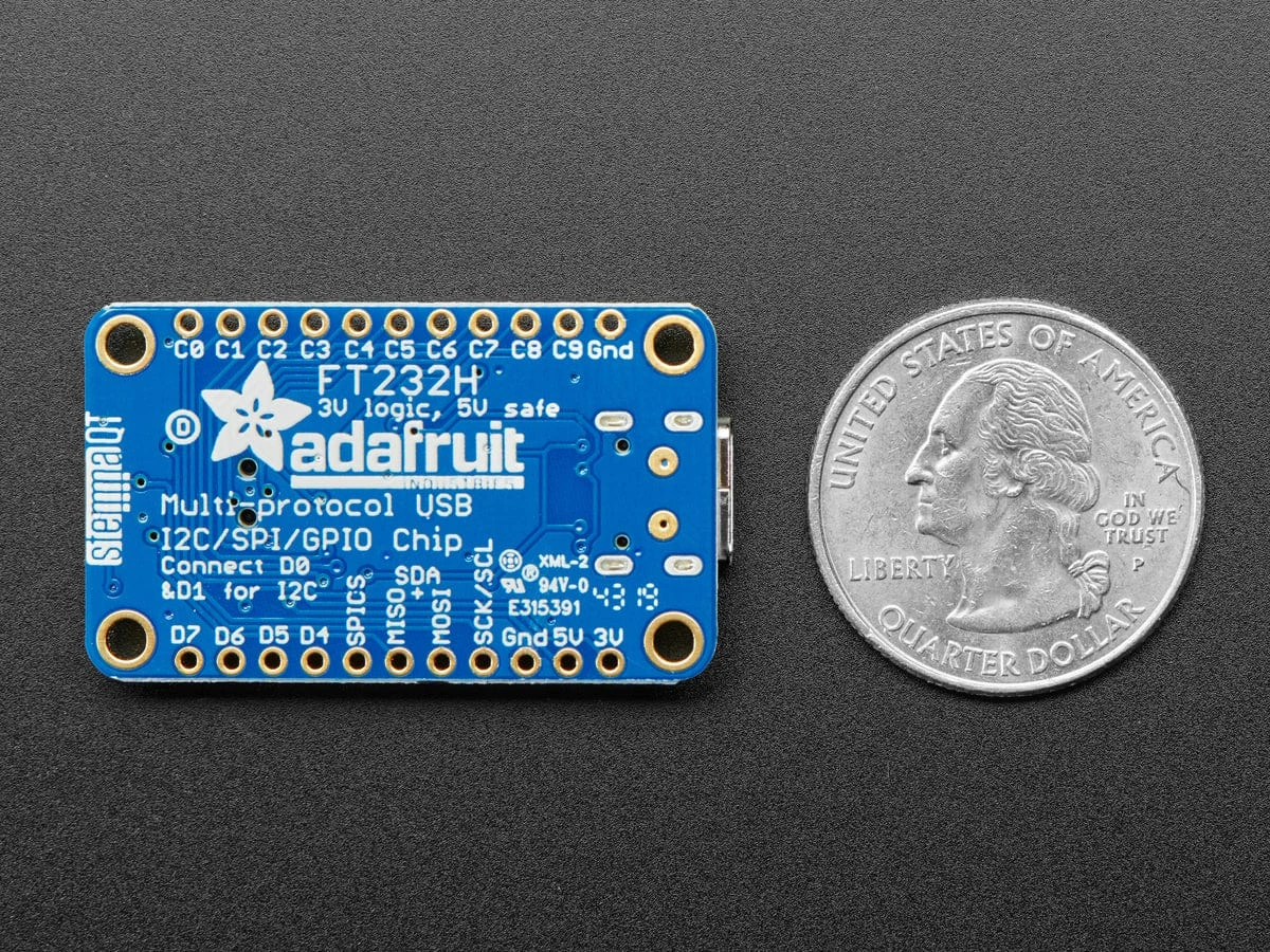 Adafruit FT232H Breakout - General Purpose USB To GPIO, SPI, I2C (USB C & Stemma QT) - Image 4