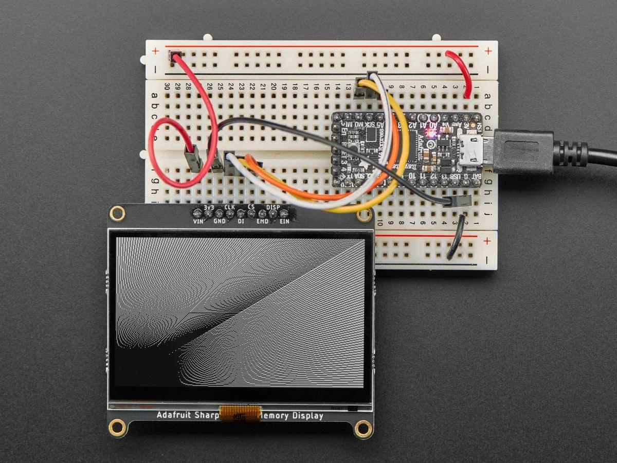 Adafruit SHARP Memory Display Breakout - 2.7" 400x240 Monochrome 8 Adafruit SHARP Memory Display Breakout - 2.7" 400x240 Monochrome - Image 6