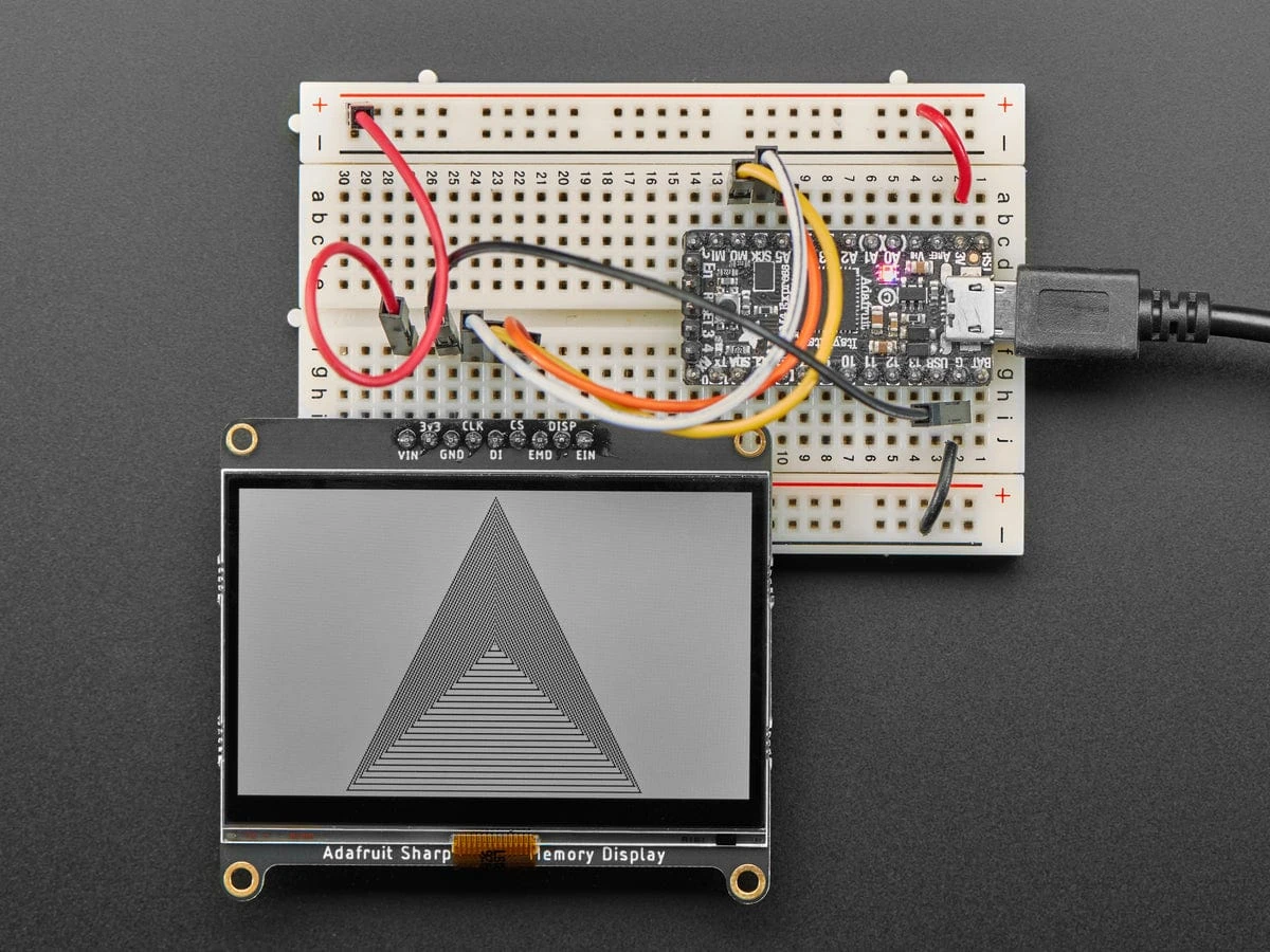 Adafruit SHARP Memory Display Breakout - 2.7" 400x240 Monochrome 9 Adafruit SHARP Memory Display Breakout - 2.7" 400x240 Monochrome - Image 7