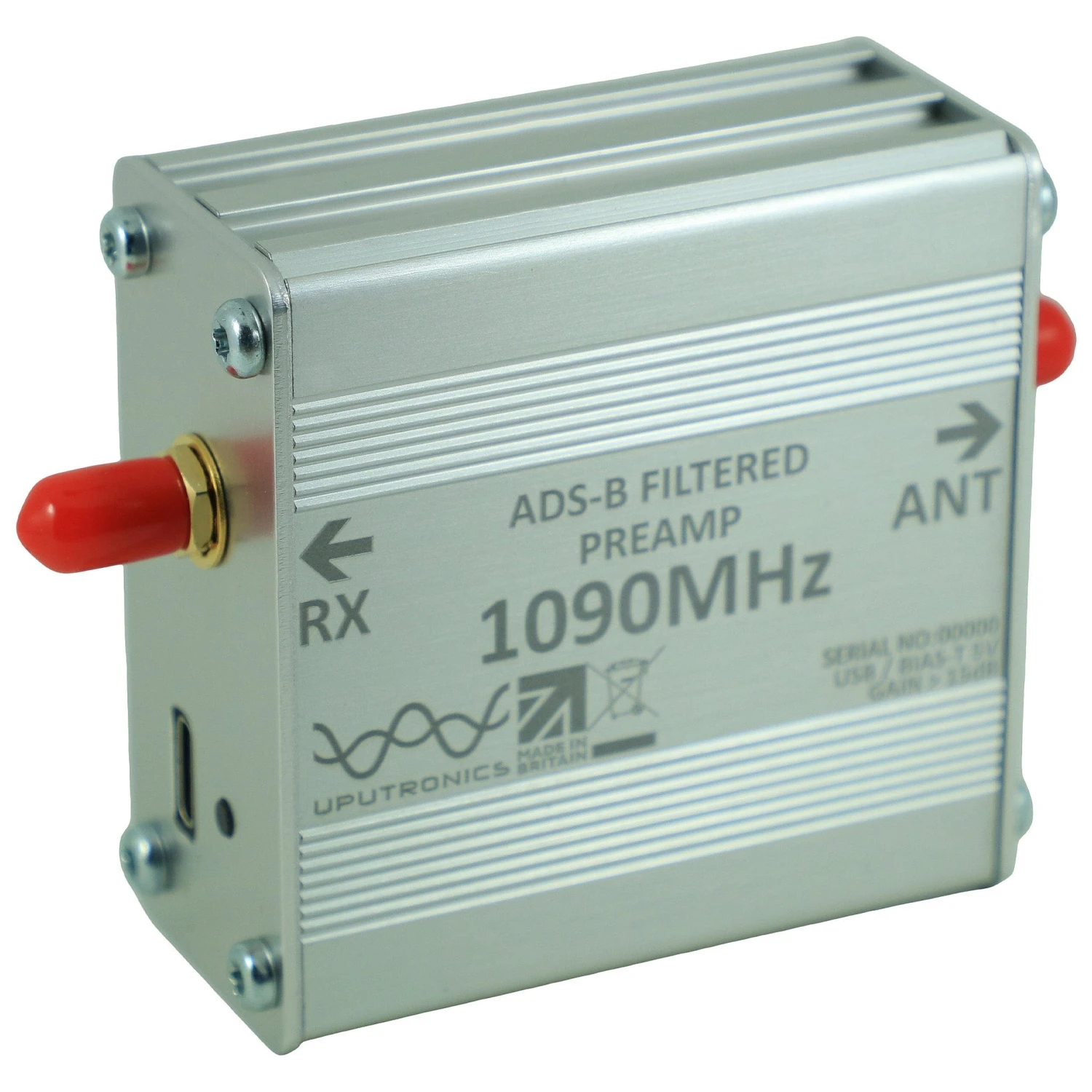 ADS-B 1090MHz Filtered Preamplifier