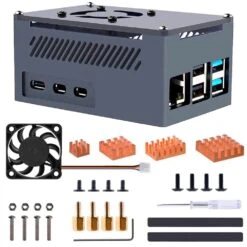 Tall Aluminium Cooling Case For Raspberry Pi 5 9 Tall Aluminium Cooling Case For Raspberry Pi 5 -3C Electronic Products aluminium cooling case for raspberry pi 5 52pi zp 0164 41322127294659