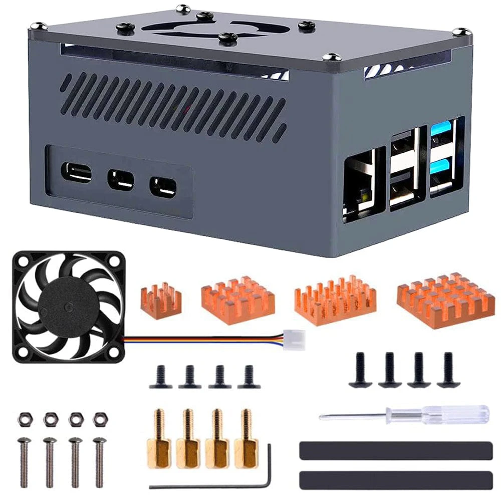 Tall Aluminium Cooling Case For Raspberry Pi 5 6 Tall Aluminium Cooling Case For Raspberry Pi 5 - Image 4