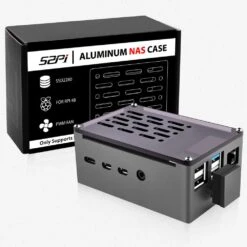 Aluminium NAS Case For Pi 4 With Quiet Cooling Fan -3C Electronic Products aluminium nas case for pi 4 with quiet cooling fan 52pi zp 0140 40477431169219