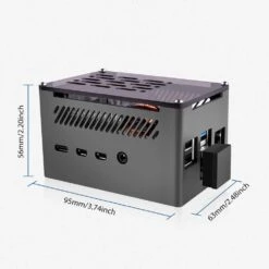 Aluminium Pi 4 NAS Case With Low-Profile ICE Tower Cooler -3C Electronic Products aluminium pi 4 nas case with low profile ice tower cooler 52pi zp 0141 40477499097283