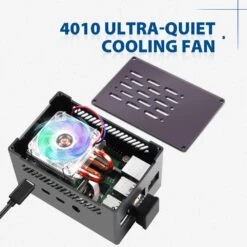 Aluminium Pi 4 NAS Case With Low-Profile ICE Tower Cooler -3C Electronic Products aluminium pi 4 nas case with low profile ice tower cooler 52pi zp 0141 40477499130051