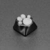 Black Aluminum Kitty Paw Keycap With Translucent Silicone Toes