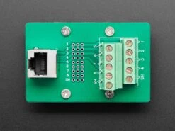 DIN Rail RJ-45 To Terminal Block Adapter (Vertical Jack) -3C Electronic Products din rail rj 45 to terminal block adapter vertical jack the pi hut ada3798 28610274459843