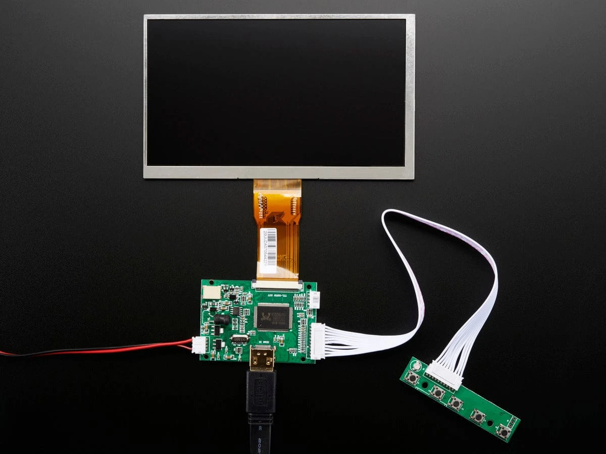 HDMI 4 Pi: 7" Display No Touchscreen 1024x600 W/ Mini Driver - Image 3