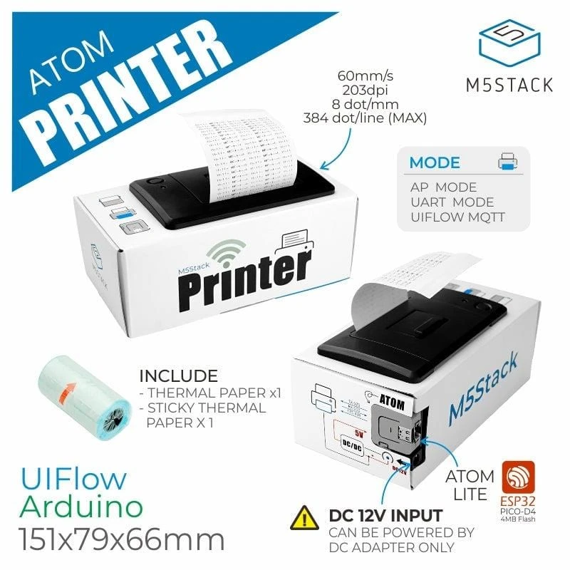M5Stack ATOM Thermal Printer Kit - Image 2