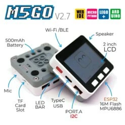 M5Stack M5GO IoT Starter Kit V2.7 -3C Electronic Products m5stack m5go iot starter kit v2 7 the pi hut k006 v27 40586097852611