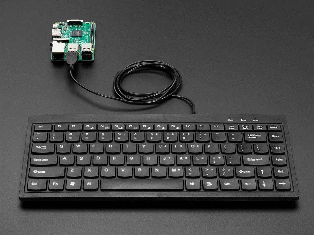 Mini Chiclet Keyboard - USB Wired - Black - Image 3