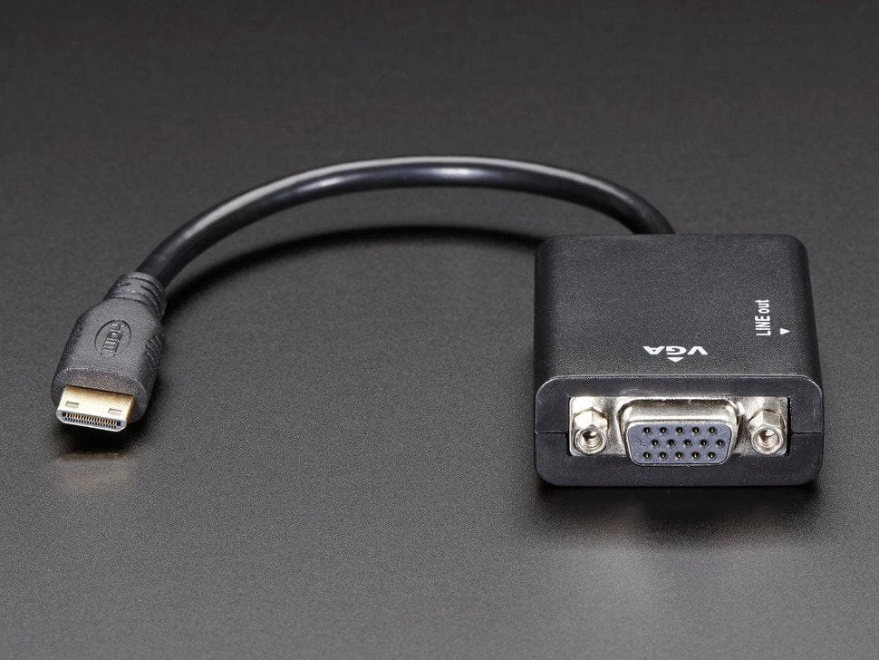 Mini HDMI To VGA Video Adapter With 3.5mm Stereo Cable - Image 4