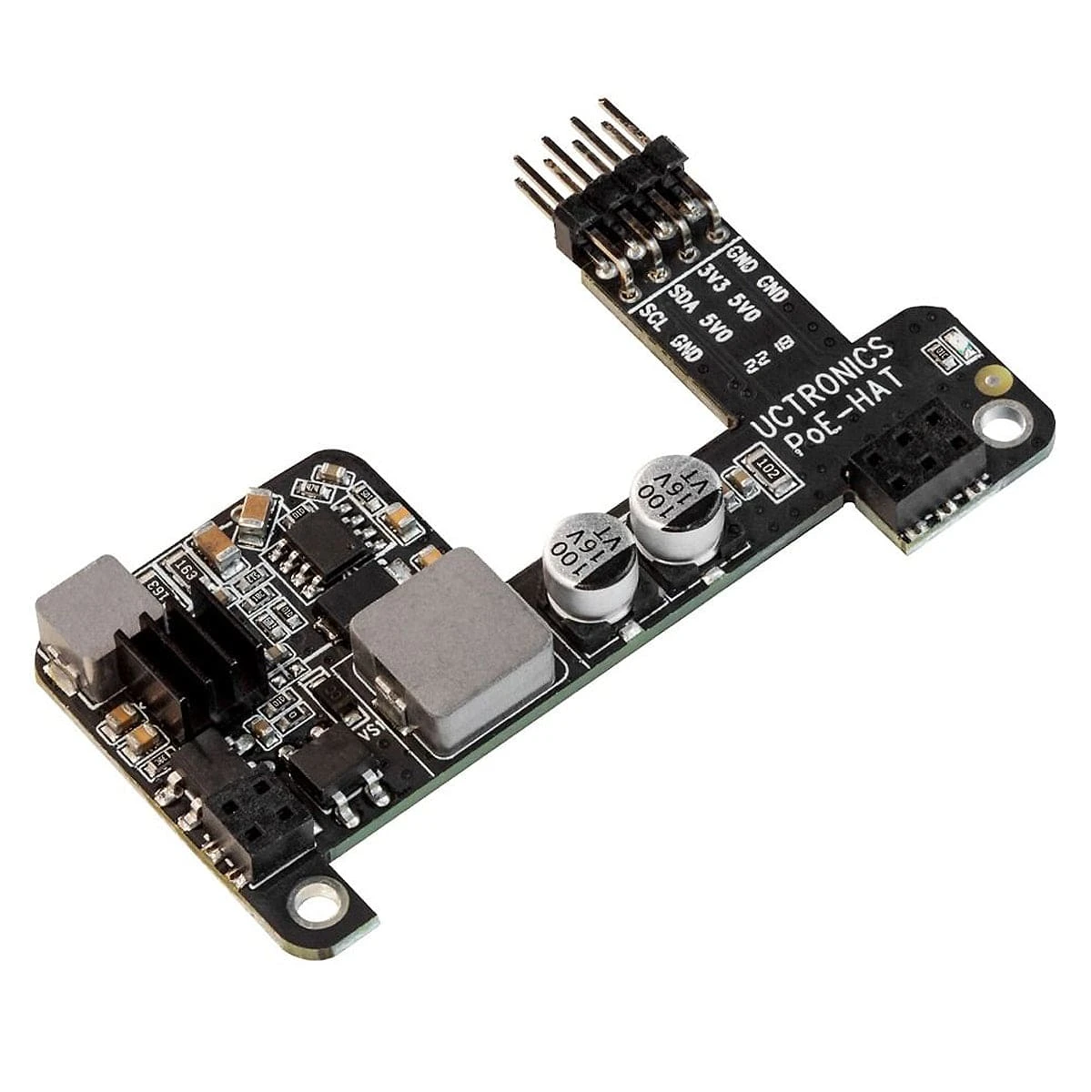 Mini Power Over Ethernet (PoE) HAT For Raspberry Pi 4 - No Fan