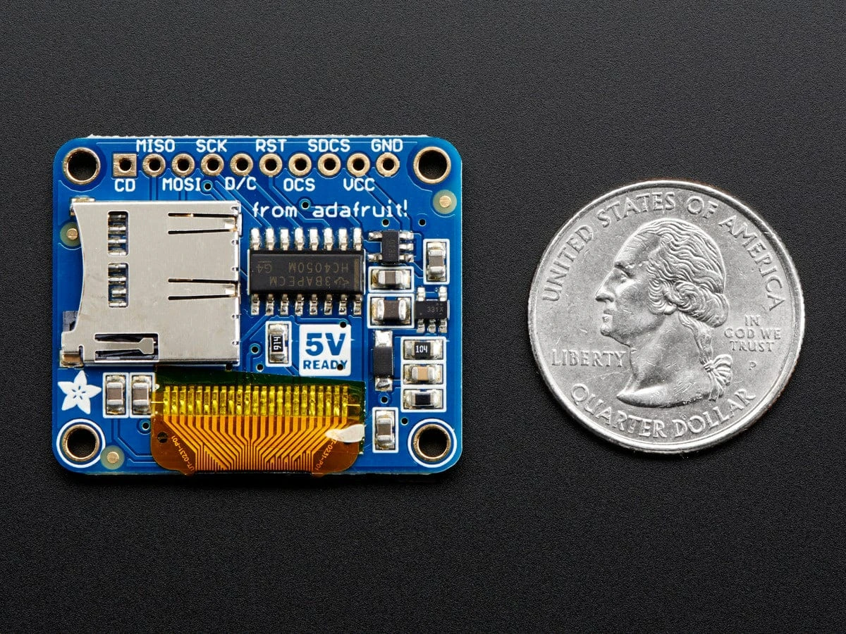OLED Breakout Board - 16-bit Color 0.96" W/microSD Holder 5 OLED Breakout Board - 16-bit Color 0.96" W/microSD Holder - Image 3