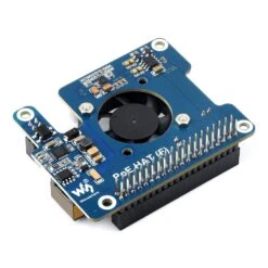 PoE HAT For Raspberry Pi 5 With Cooling Fan (5V And 12V Outputs)