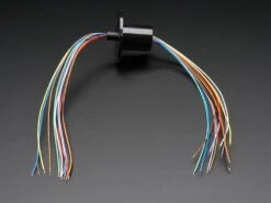 Slip Ring With Flange - 22mm Diameter, 12 Wires, Max 240V @ 2A