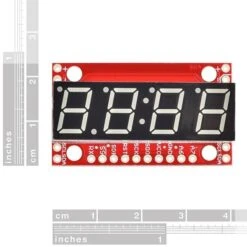 SparkFun 7-Segment Serial Display - Red -3C Electronic Products sparkfun 7 segment serial display red sparkfun com 11441 28290387968195