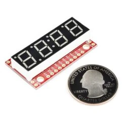 SparkFun 7-Segment Serial Display - Red -3C Electronic Products sparkfun 7 segment serial display red sparkfun com 11441 28290389213379