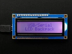 USB + Serial Backpack Kit With 16x2RGB Backlight Positive LCD (Black On RGB)